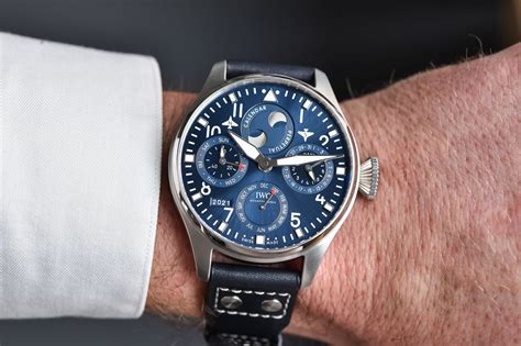 iwc perpetual calendar big pilot|iwc big pilot blue dial.